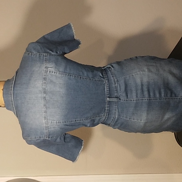 A-6 Denim Mini dress sz medium  Mebon machine  jeans - Picture 7 of 15